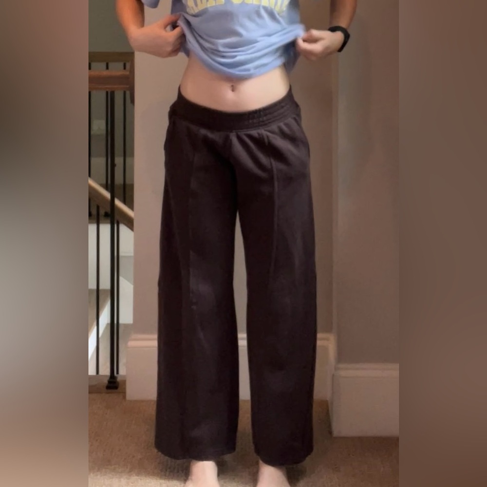 H&M Brown Casual Wide-Leg Pants